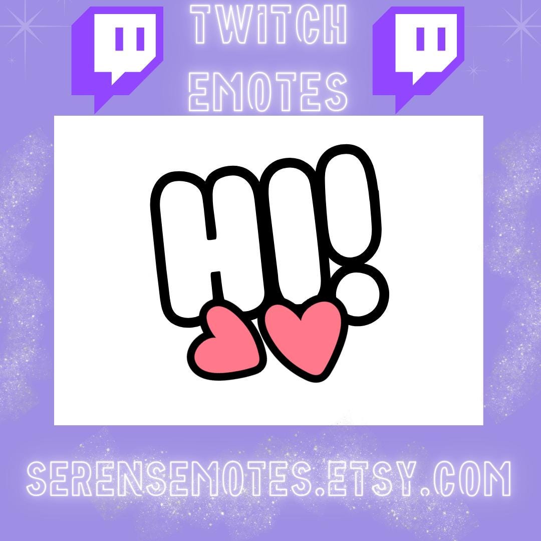 Hi Emote / Twitch Emote / Discord Emote - Etsy