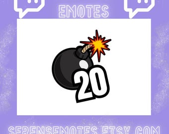 20 Bomb Emote / Twitch Emote / Discord Emote