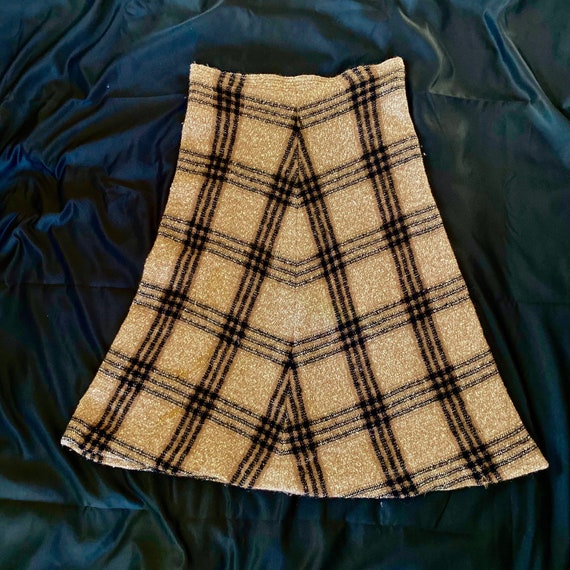 Vintage 70s Missoni Orange Label Plaid Skirt - - image 2