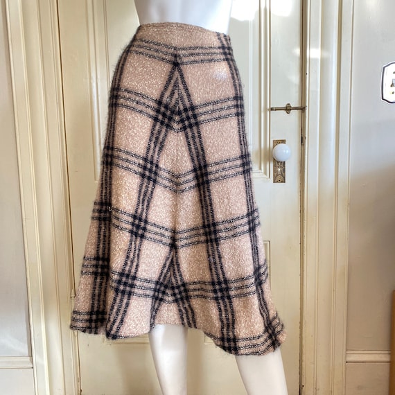 Vintage 70s Missoni Orange Label Plaid Skirt - - image 1