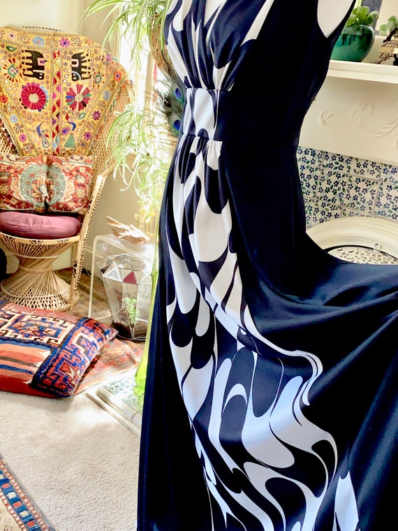 black asymmetrical maxi dress Moonlit Magic Asymmetric Neckline Maxi Dress Black