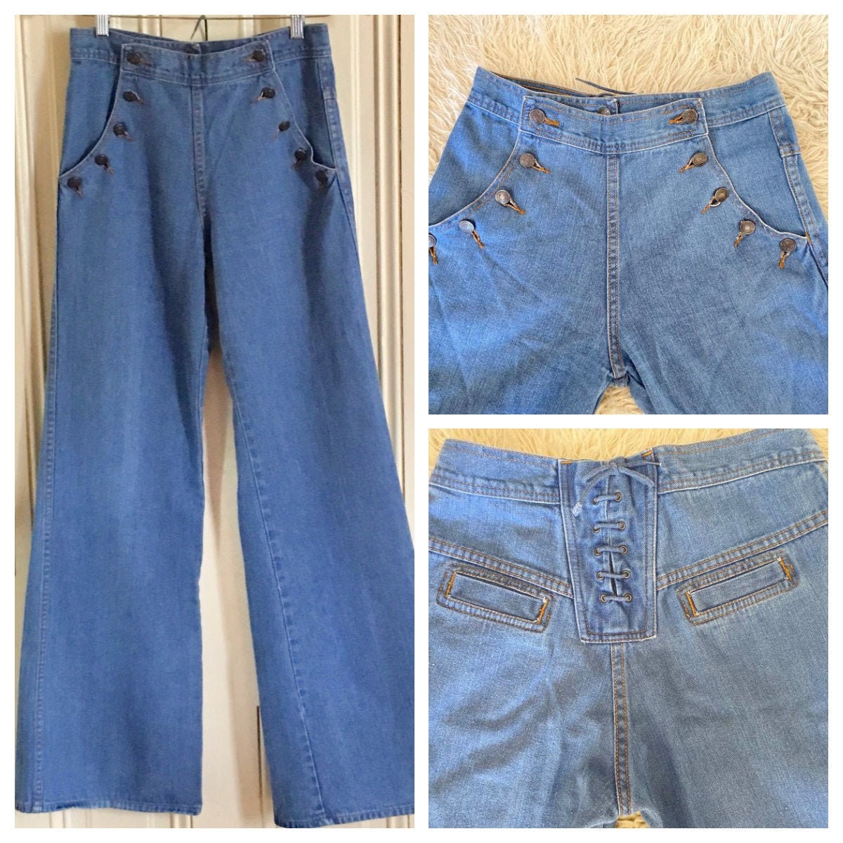 70s Sailor Jeans - Etsy 70s Sailor Jeans - Etsy