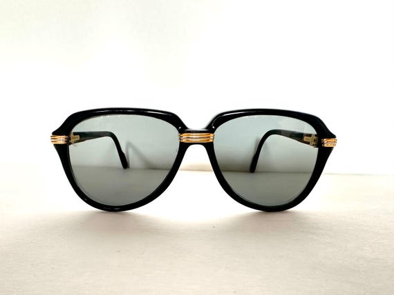 Cartier サングラス 1991年製 黒 Vintage 1991 Cartier Vitesse Sunglasses Gold and Black - Etsy