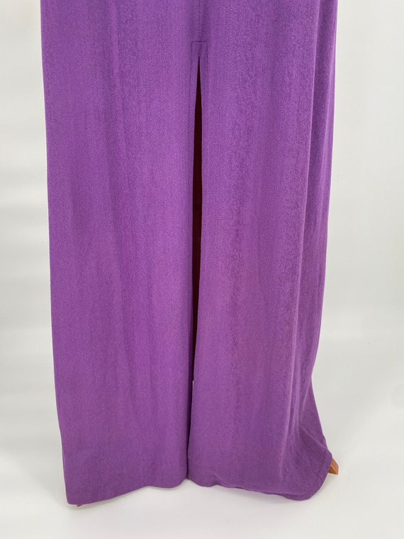 Vintage 1970s Orchid Purple Halter Maxi Dress - image 6