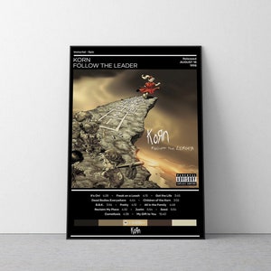 Korn Poster | Follow the Leader Poster | Rock Music Poster | Album Cover Poster | Music Poster Gift | Wall Decor | 4 Color | Home Decor