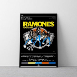 Ramones Poster | Road to Ruin Poster | Rock Music Poster | Album Cover Poster | Music Poster Gift | Wall Decor | 4 Color | Home Decor