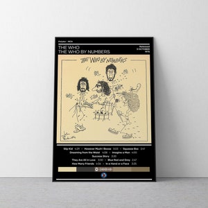 Poster The Who / The Who by Numbers Poster / Poster di musica rock / Poster di copertina dell&#39;album / Regalo di poster musicali / Decorazione da parete / 4 colori / Decorazione della stanza