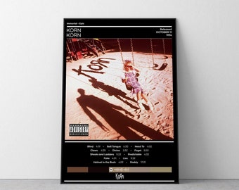 Korn Poster | Korn Poster | Rock Music Poster | Album Cover Poster | Music Poster Gift | Wall Decor | 4 Color | Home Decor | Retro Poster