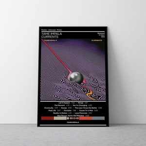 Tame Impala Poster | Currents Poster | Rap Music Poster | Album Cover Poster | Music Poster Gift | Wall Decor | 4 Color | Home Decor