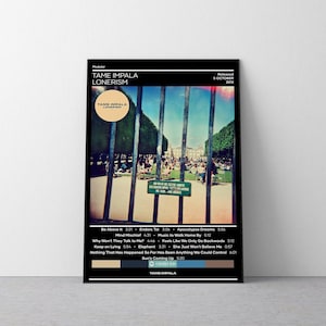 Tame Impala Poster | Lonerism Poster | Rap Music Poster | Album Cover Poster | Music Poster Gift | Wall Decor | 4 Color | Home Decor