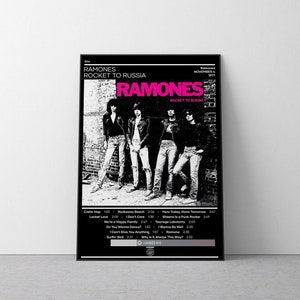 Ramones Poster | Rocket to Russia Poster | Rock Music Poster | Album Cover Poster | Music Poster Gift | Wall Decor | 4 Color | Home Decor