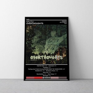 Cartel de Nautili / Cartel de pensamientos excesivos / Cartel de música / Cartel de portada del álbum / Regalo de cartel de música / Decoración de pared / 4 colores / Impresiones musicales