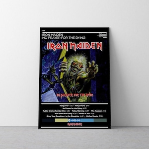 Iron Maiden Poster | No Prayer for the Dying Poster | Metal Music Poster | Album Cover Poster | Music Poster Gift | Wall Decor | 4 Color