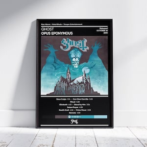 Poster fantasma / Poster omonimo dell&#39;Opus / Poster di musica metal / Poster di copertina dell&#39;album / Regalo di poster musicale / Decorazione della parete / 4 colori / Decorazione della stanza