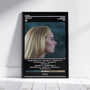 Adele Poster | 30 Poster | Music Poster | Album Cover Poster | Music Poster Gift | Wall Decor | 4 Color | Print | Home Decor| Adele 30 Print
