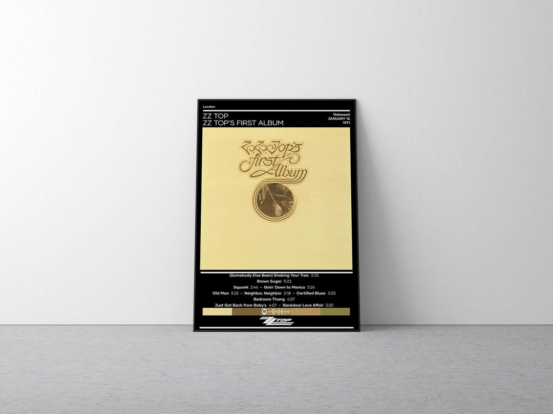 Zz Top Poster Zz Top S First Album Poster Metal Music Poster