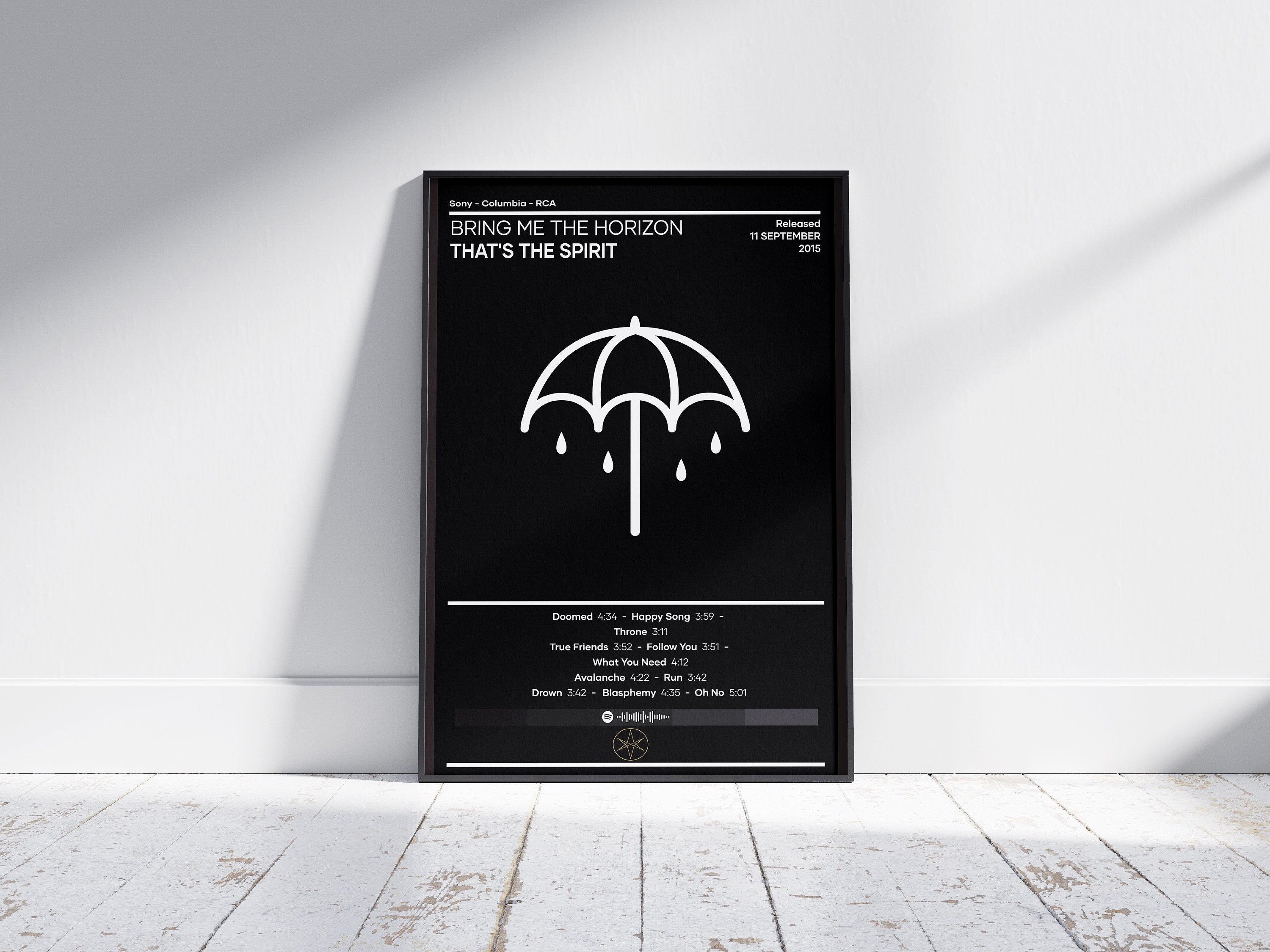 Bring Me the Horizon ポスター BRING ME THE HORIZON That's The Spirit Ltd Ed RARE Poster
