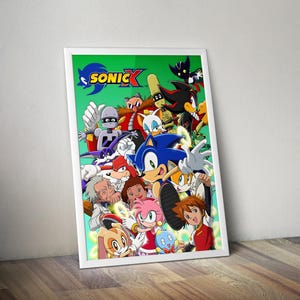 Sonic X Poster | Sonic The Hedgedog Video Game Poster | Gaming Poster | Game Poster | Gamer Poster Gift | Wall Decor | Game Print