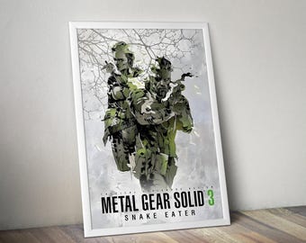 Poster Promotionnel Metal Gear Solid 3 Snake Eater Pour PS2, PLV Affiche, Occasion