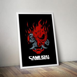 Cyberpunk 2077 Poster | Samurai Logo Poster | Gaming Poster | Spiel Poster | Gamer Poster Geschenk | Wanddekoration | Spiel Druck | Zimmer Dekor | Zuhause