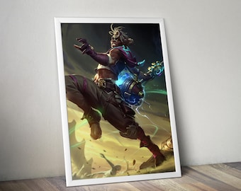 Póster de Ekko Last Stand Arcane / Póster de videojuego Ekko Arcane / Póster de juego / Póster de juego / Póster de jugador de regalo / Decoración de pared / Impresión de juego