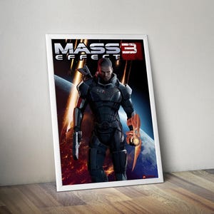 Mass Effect 3 Poster | Mass Effect Video Game Poster | Gaming Poster | Game Poster | Gamer Poster Gift | Wall Decor | Game Print | RoomDecor
