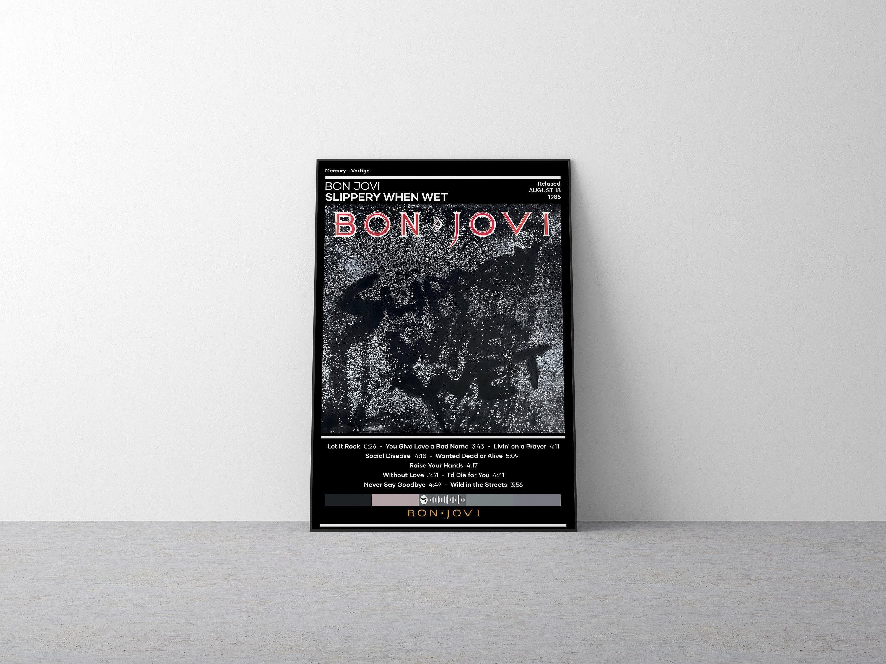 Bon Jovi Poster | Slippery When Wet Poster | Rock Music Poster