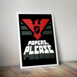 Documenti, Poster per favore / Documenti, Poster per videogiochi / Poster di giochi / Poster di giochi / Regalo di poster per giocatori / Decorazione da parete / Stampa di giochi