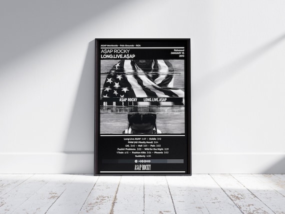 ASAP Rocky Poster | Long. Live. ASAP Poster | Music Poster | Album Cover Poster | Music Poster Gift | Wall Decor | 4 Color | Home Decor