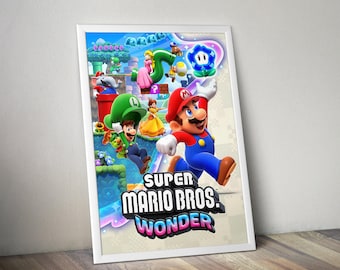 Super Mario Bros. Wonder Poster | Super Mario Bros. Video Game Poster | Gaming Poster | Game Poster | Gamer Poster Gift | Wall Decor