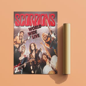 Scorpions Poster | World Wide Live Poster | Concert Poster | Album Cover Poster | Music Poster Gift | Wall Decor | Rock Music Poster