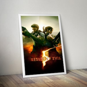 Resident Evil 5 Poster | Resident Evil Video Game Poster | Gaming Poster | Game Poster | Gamer Poster Gift | Wall Decor | Game Prints
