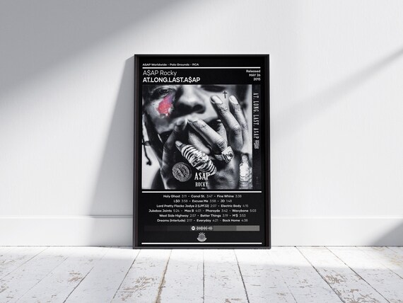 ASAP Rocky Poster | At. Long. Last. ASAP Poster | Music Poster | Album Cover Poster | Music Poster Gift | Wall Decor | 4 Color | Home Decor