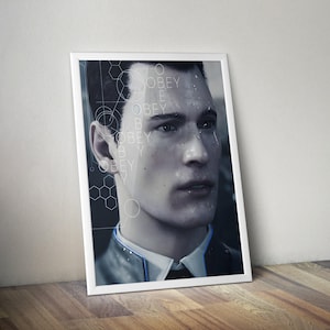 Detroit: Become Human Poster | Connor Poster | Gaming Poster | Video Game Poster | Gamer Poster Gift | Wall Decor | Game Print | Room Decor