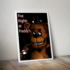 Five Nights at Freddy&#39;s Poster | Five Nights at Freddy&#39;s Video Game Poster | Gaming Poster | Game Poster | Gamer Poster Gift | Wall Decor
