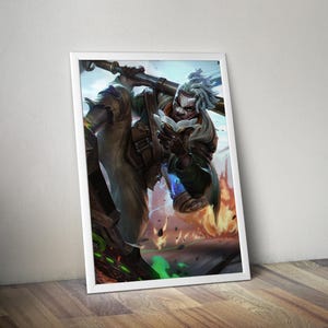 Firelight Ekko Poster | Ekko Arcane Video Game Poster | Gaming Poster | Game Poster | Gamer Poster Gift | Wall Decor | Game Print | Room