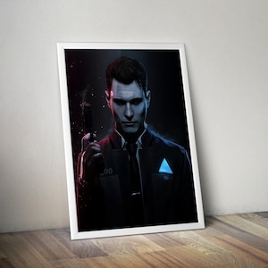 Detroit: Become Human Poster | Connor Poster | Gaming Poster | Video Game Poster | Gamer Poster Gift | Wall Decor | Game Print | Room Decor