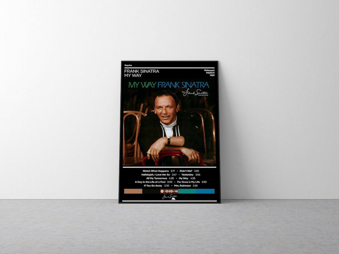 Frank Sinatra Poster | My Way Poster | Jazz Music Poster | Album Cover ...
