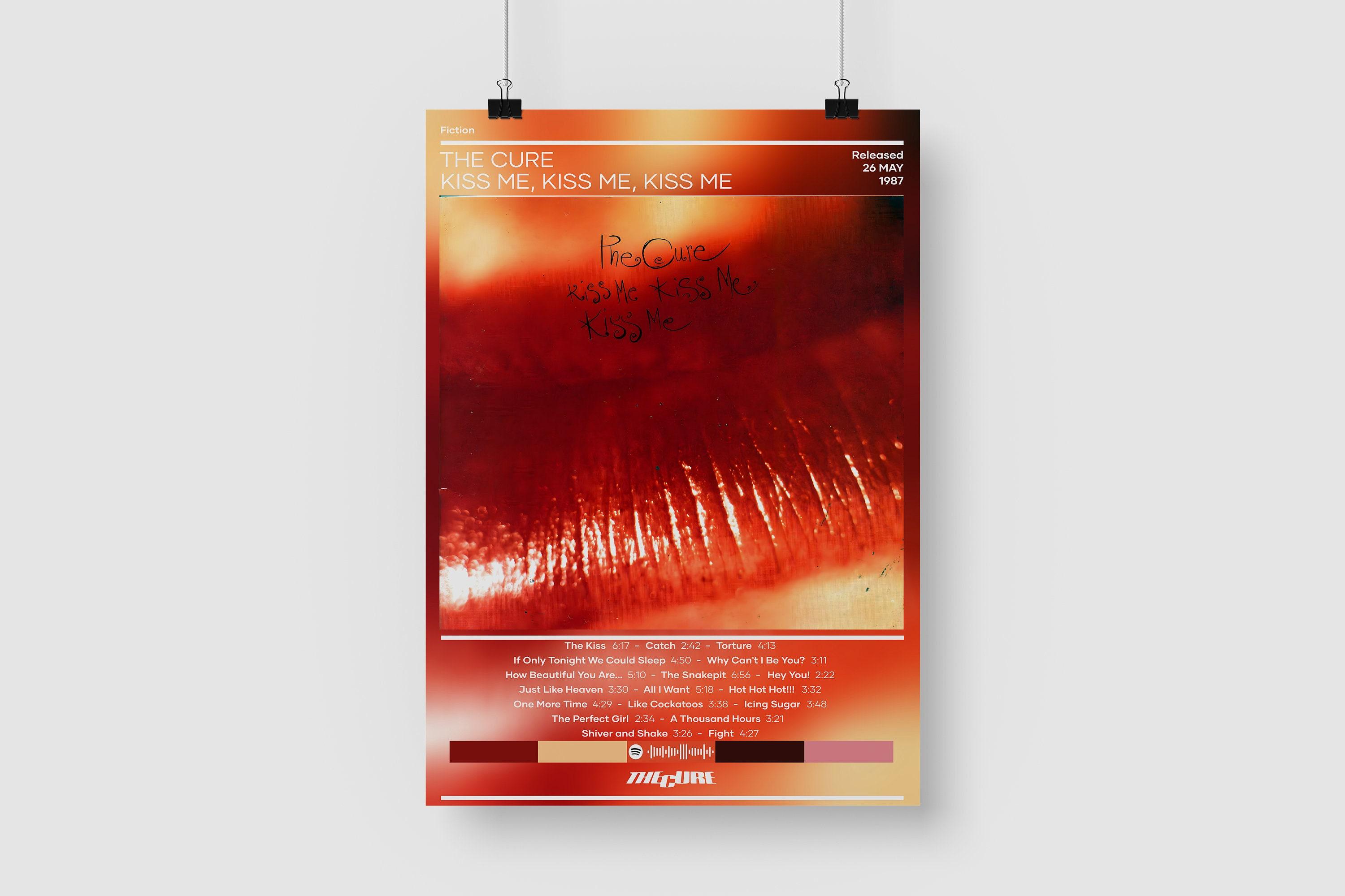 The Cure Poster | Kiss Me, Kiss Me, Kiss Me Poster | Rock Music
