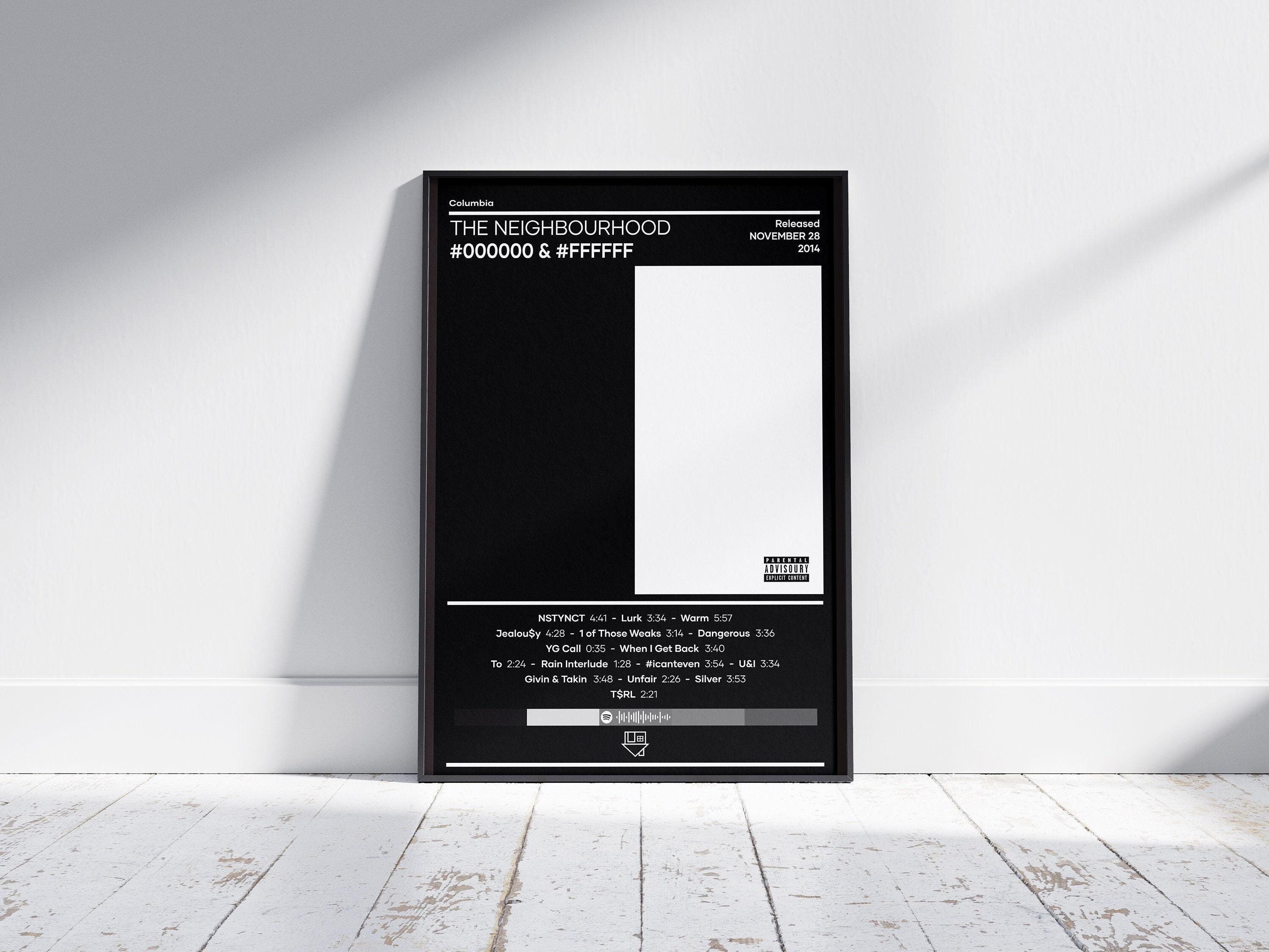 The Neighbourhood Poster | #000000 & #FFFFFF Poster | Rock Music Poster ...