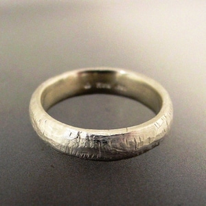 Mens Wedding Band, Rustic Textured Silver Wedding Ring, Wide Silver Band, Mans Ring, Made to order in your size