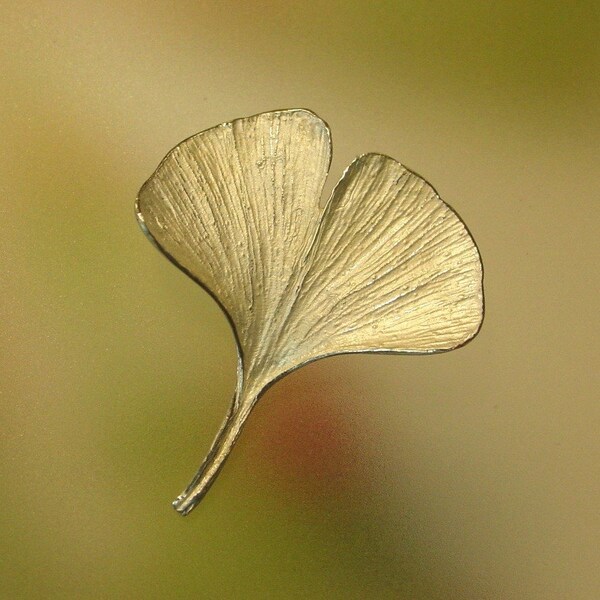 Versatile Ginkgo Leaf Pin can also be worn as a pendant