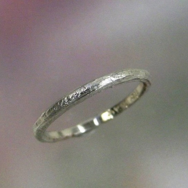 Ladies Textured Silver Wedding Band Womens Silver Stacking