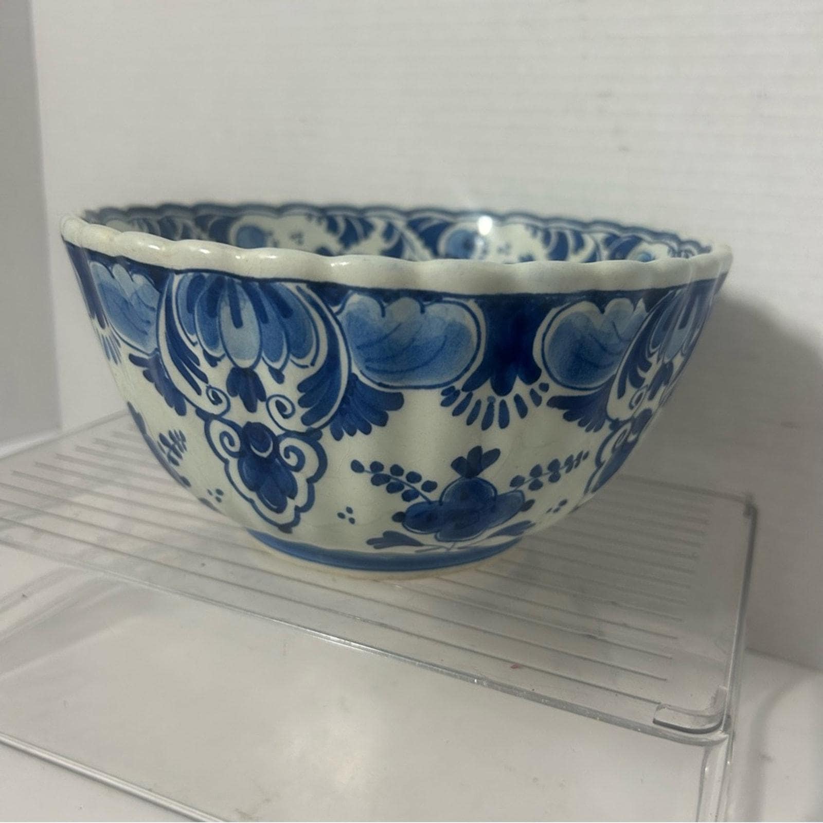 Blue scalloped bowl - Etsy 日本