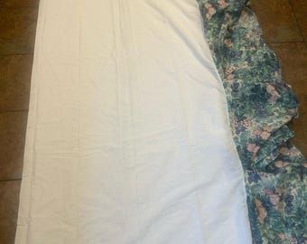 Vintage Laura Ashley-beddengoed, 3-delige set gebloemde rok met ruches 2 kussenslopen