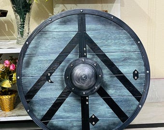 Legartha Viking Shield: Authentic Battleworn Wooden Warrior Shield (24 Inches)
