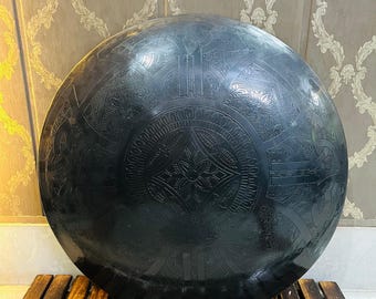 Medieval Iron Cast Shield: Black Antique Finish, 22 Inch LARP Shield