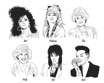 Ladies of the Eighties (Black and White)