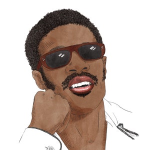 Stevie Wonder Portrait Print