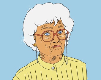 Estelle Getty (Sophia Petrillo) Portrait Print